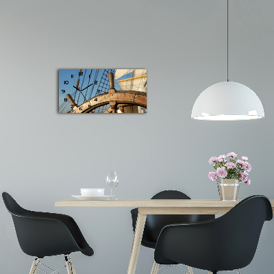 Orologio rettangolare con quadrante ispirato al timone di uno yacht