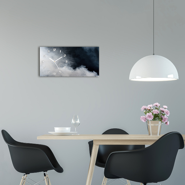 Orologio orizzontale con finitura fumo bianco