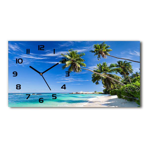 Orologio orizzontale con motivo spiaggia tropicale