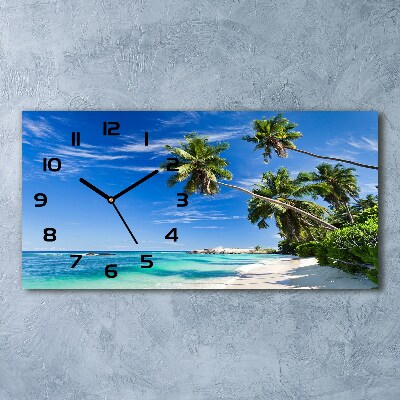 Orologio orizzontale con motivo spiaggia tropicale