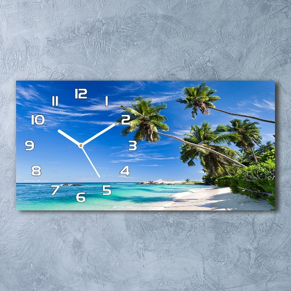 Orologio orizzontale con motivo spiaggia tropicale
