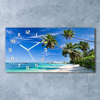 Orologio orizzontale con motivo spiaggia tropicale