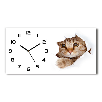 Orologio orizzontale con motivo a forma di gatto