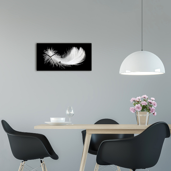 Orologio orizzontale con motivo a piuma