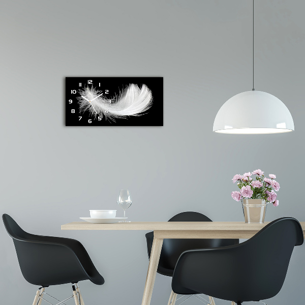 Orologio orizzontale con motivo a piuma