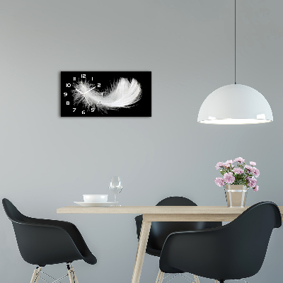 Orologio orizzontale con motivo a piuma