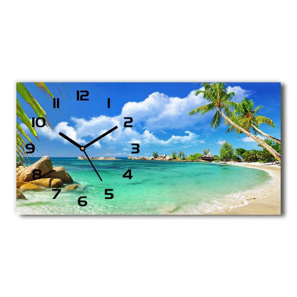 Orologio orizzontale con motivo Spiaggia delle Seychelles