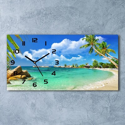 Orologio orizzontale con motivo Spiaggia delle Seychelles