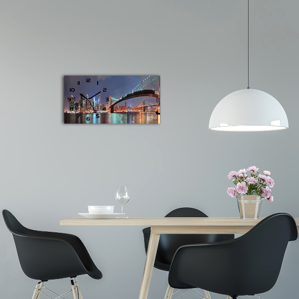 Orologio rettangolare con motivo ispirato a Manhattan, New York