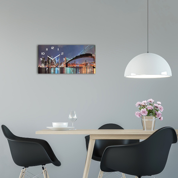 Orologio rettangolare con motivo ispirato a Manhattan, New York