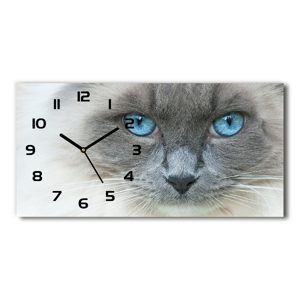 Orologio rettangolare con motivo di gatto dagli occhi azzurri