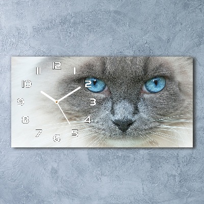 Orologio rettangolare con motivo di gatto dagli occhi azzurri
