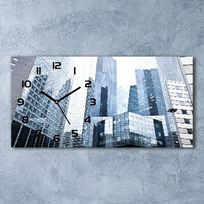 Orologio rettangolare con quadrante decorato con motivo grattacieli