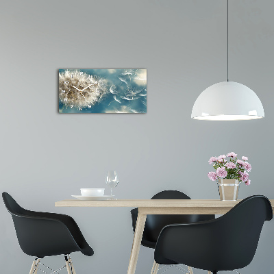 Orologio rettangolare con quadrante decorato con motivi di denti di leone