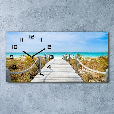 Orologio rettangolare con quadrante ispirato a un sentiero sul mare