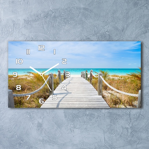 Orologio rettangolare con quadrante ispirato a un sentiero sul mare