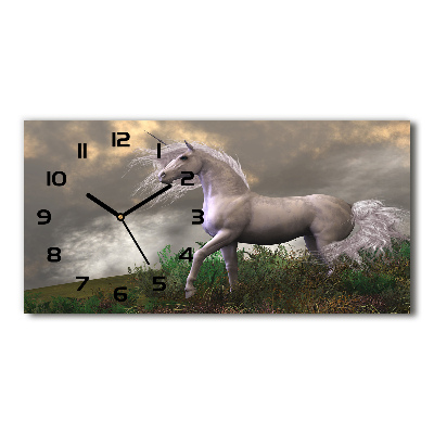 Orologio orizzontale con motivo unicorno grigio