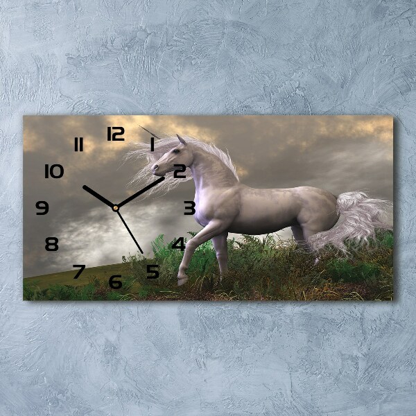 Orologio orizzontale con motivo unicorno grigio