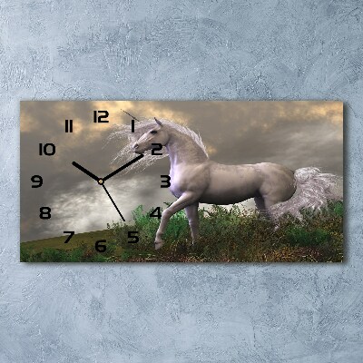 Orologio orizzontale con motivo unicorno grigio