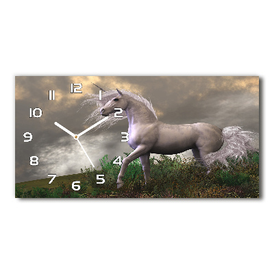Orologio orizzontale con motivo unicorno grigio