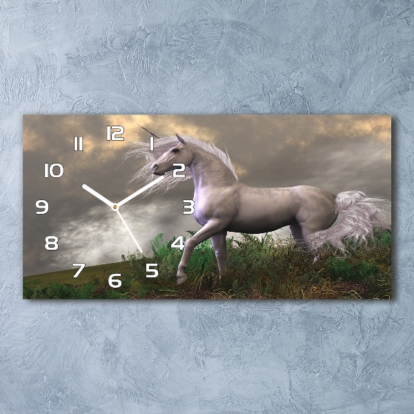 Orologio orizzontale con motivo unicorno grigio