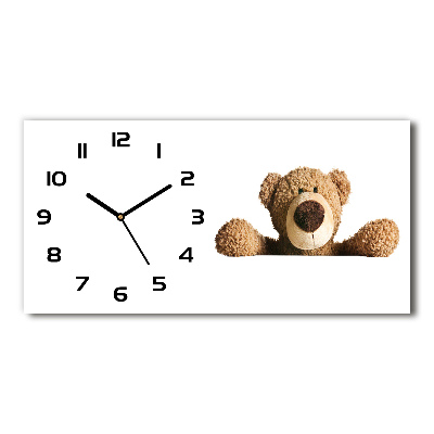 Orologio orizzontale con orsacchiotto di peluche come elemento decorativo