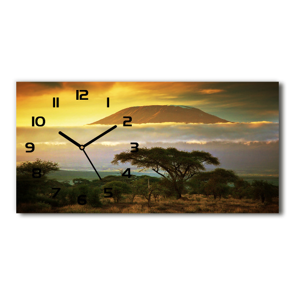 Orologio orizzontale con motivo Kilimanjaro Kenya