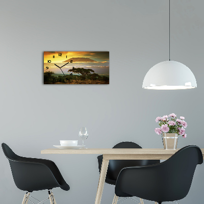 Orologio orizzontale con motivo Kilimanjaro Kenya