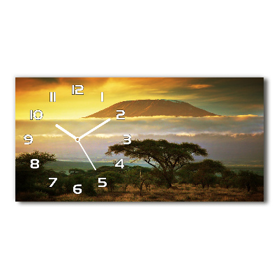 Orologio orizzontale con motivo Kilimanjaro Kenya