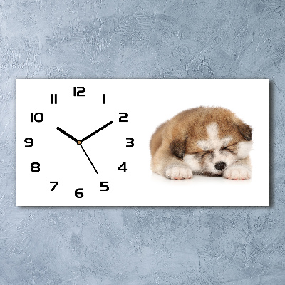 Orologio orizzontale con motivo cucciolo di Akita