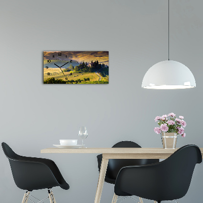 Orologio rettangolare con quadrante ispirato alla regione Toscana, Italia