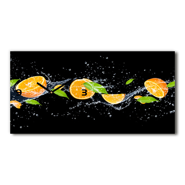 Orologio orizzontale con motivo di arance e acqua