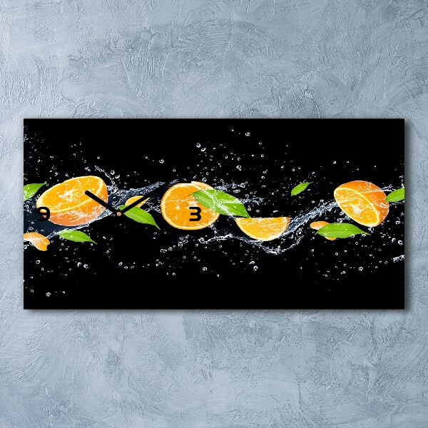 Orologio orizzontale con motivo di arance e acqua