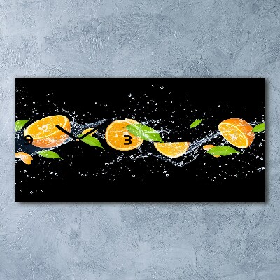 Orologio orizzontale con motivo di arance e acqua