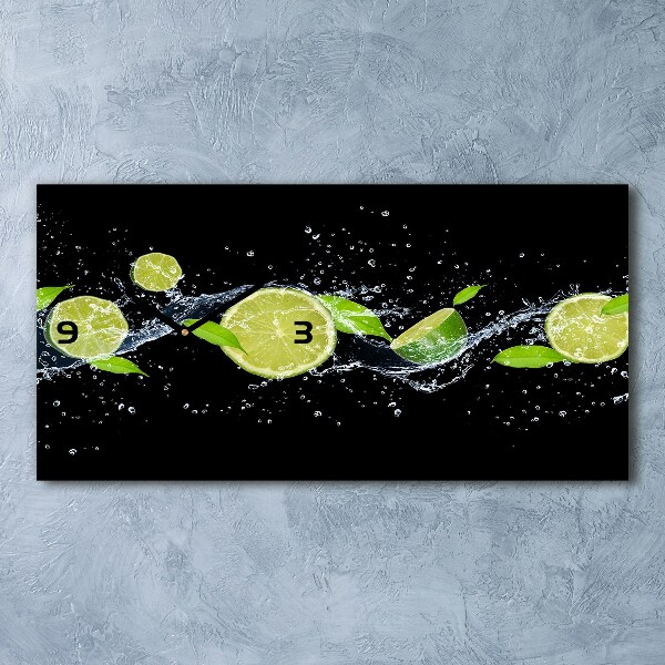 Orologio orizzontale con finitura effetto calce e acqua