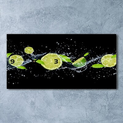 Orologio orizzontale con finitura effetto calce e acqua