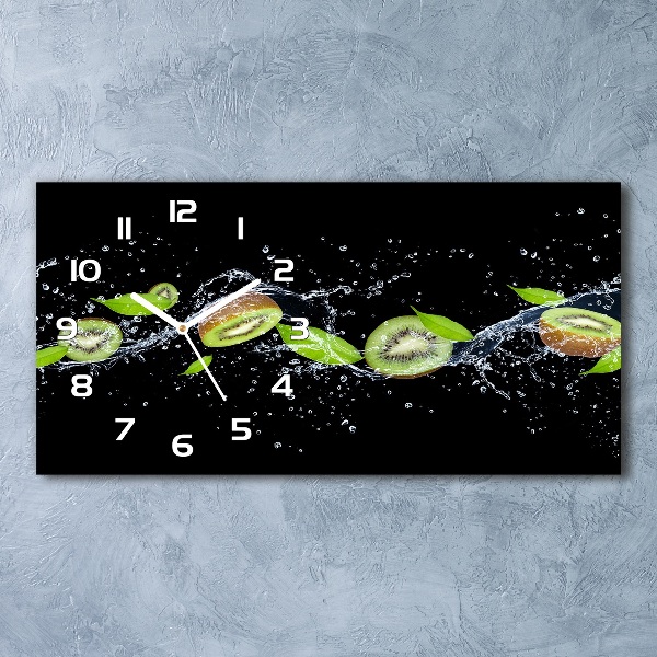 Orologio rettangolare con quadrante ispirato a kiwi e motivo a gocce d'acqua