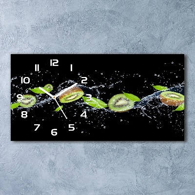 Orologio rettangolare con quadrante ispirato a kiwi e motivo a gocce d'acqua