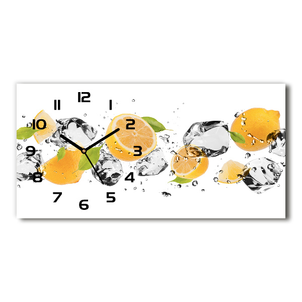 Orologio orizzontale con quadrante color limone e motivo ad acqua