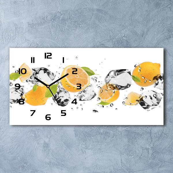 Orologio orizzontale con quadrante color limone e motivo ad acqua