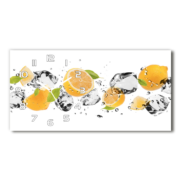Orologio orizzontale con quadrante color limone e motivo ad acqua