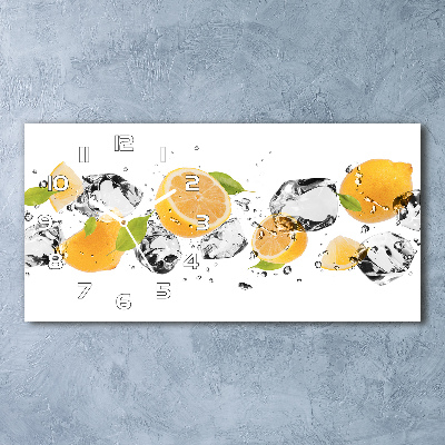 Orologio orizzontale con quadrante color limone e motivo ad acqua