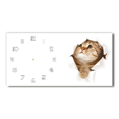 Orologio rettangolare con motivo a forma di gatto
