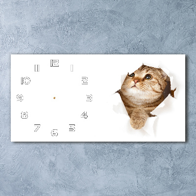 Orologio rettangolare con motivo a forma di gatto