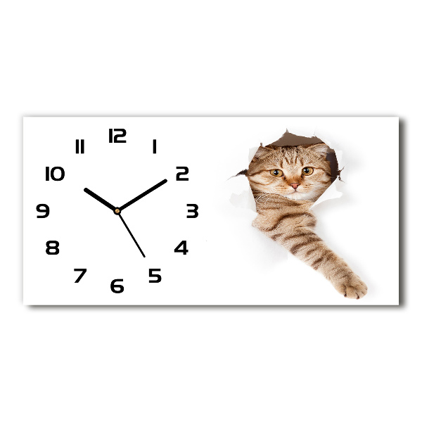 Orologio orizzontale con motivo a gatto