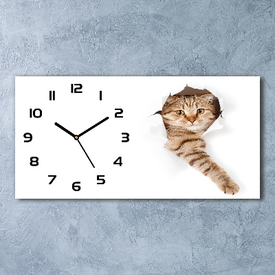Orologio orizzontale con motivo a gatto