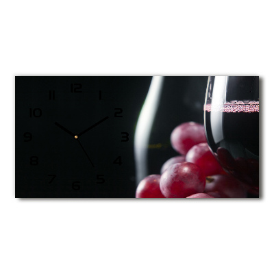 Orologio rettangolare con decorazione a tema uva e vino