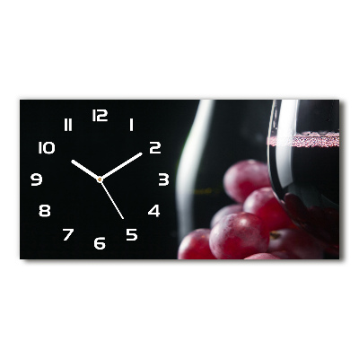Orologio rettangolare con decorazione a tema uva e vino