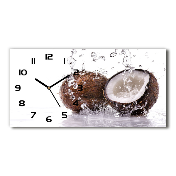Orologio orizzontale con motivo cocco e sfumature d'acqua