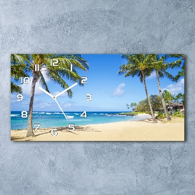 Orologio orizzontale con motivo spiaggia tropicale
